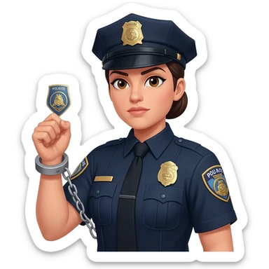 Women cop bound sticker