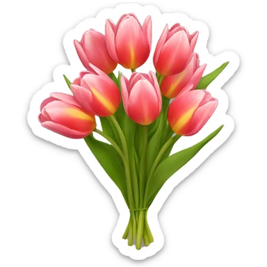 Tulip bouquet sticker