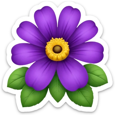 Violet flower sticker