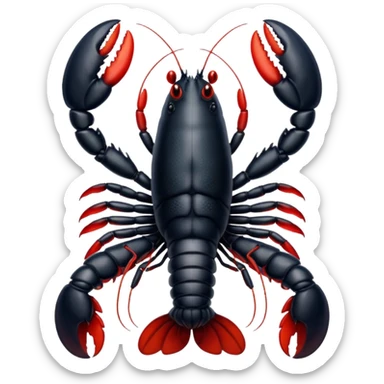 Black lobster sticker