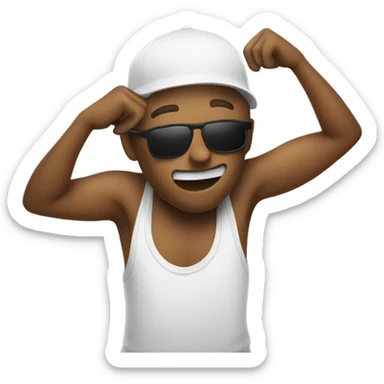 Dabbing person sticker