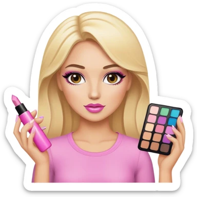 blonde makeup artist barbi sticker
