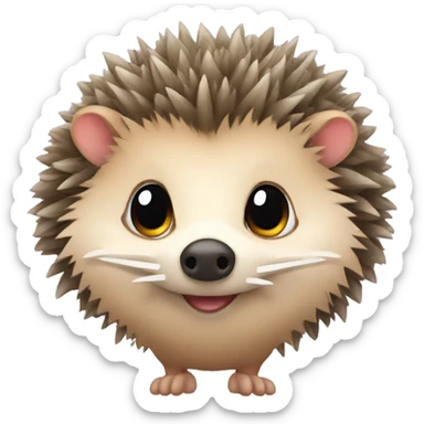 hedgehog wearing a bow sticker