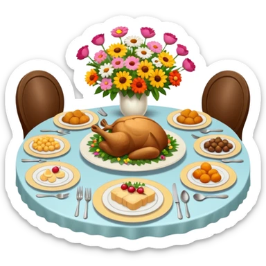 family dinner table sticker