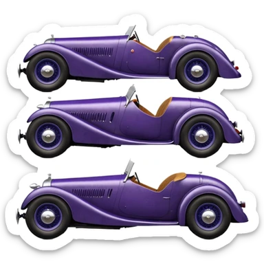 A very fast racing 1934 jaguar roadster body shell-only rustic old antique rat hot rodded blueberry and cherry pearl trailer  sticker