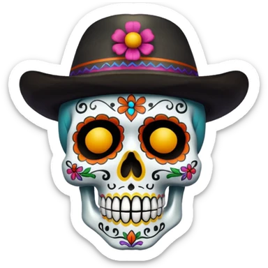  Cholo skull día de muertos  sticker