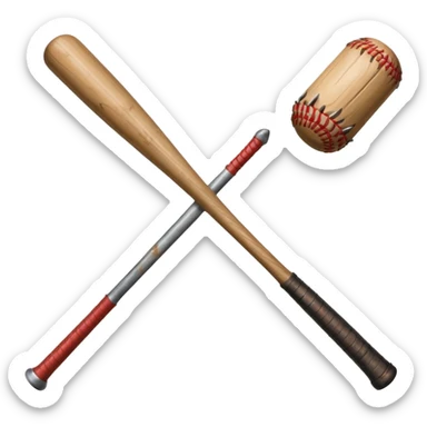baseball bat with nails from stranger things sticker