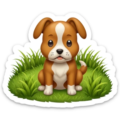 Dog pooping sticker