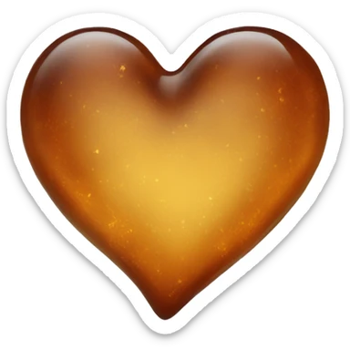 amber heart sticker