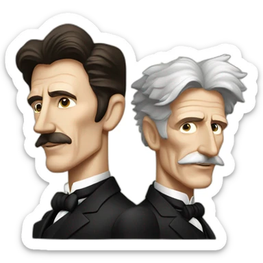 nikola tesla and Michael faraday sticker