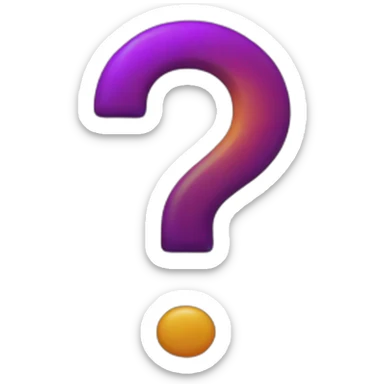 question mark sticker