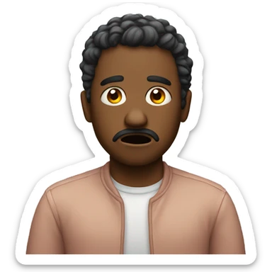 uneasy, anxious sticker