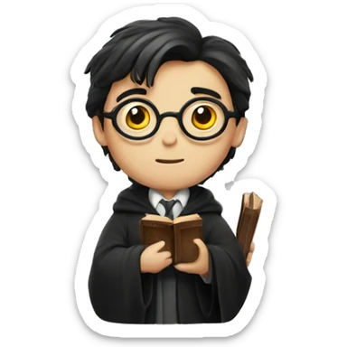 harry potter with book sticker