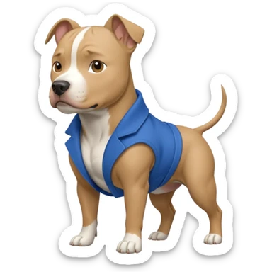Pitbull blue fawn sticker