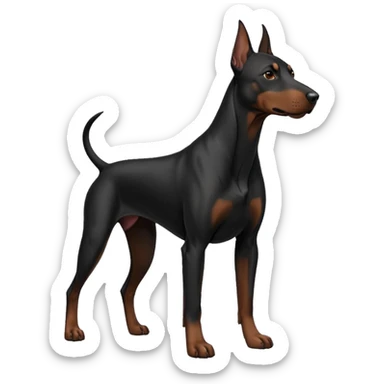 black doberman Y3 sticker