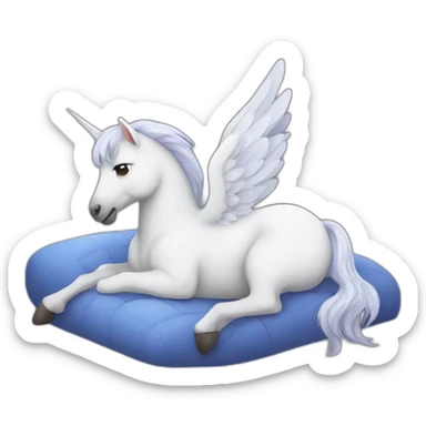 Pegasus sleeping lying on the ground sticker