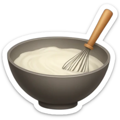 Bowl with whisk sticker