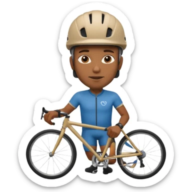 City Cyclist black man sticker