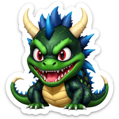 Bowser-Toothless-Stitch-Venom-fusion sticker