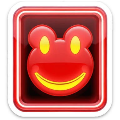  a rectangular neon sign that says RAID sticker