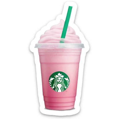 iced pink starbucks drink sticker