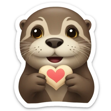 Otters saying i love you sticker