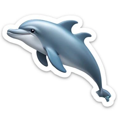 A dolphin in the sea sticker