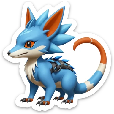  exotic tropical cyber-Sleuth-Aloy-Loyd-Garmaddon-Litten-Linoone-Noibat-Fakémon-Pokémon-Vernid-creature sticker
