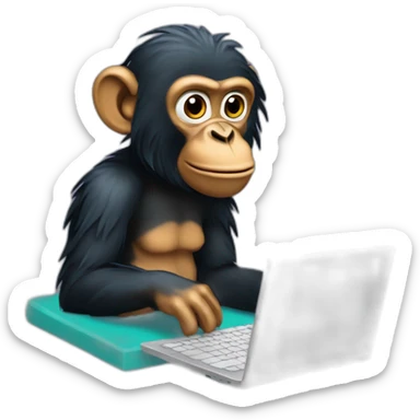 Bonobo on a computer sticker