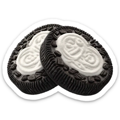 Two Oreo cookies sitting on top of each other sticker