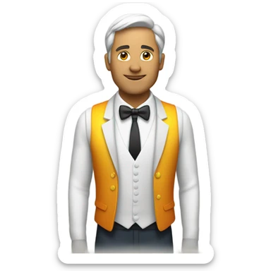 man with luminous waistcoat sticker