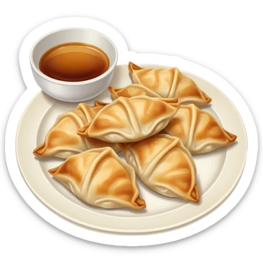 Plate of gyoza  sticker