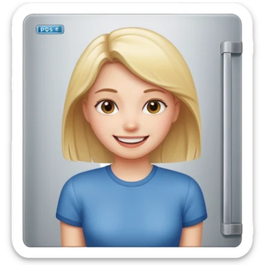 Girl fridge blocking good looking girl sticker