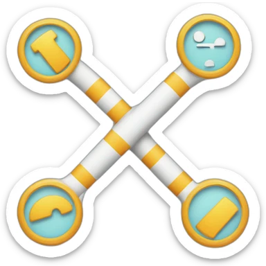 emoji split in half, with one side showing a check mark for 'true' and the other side a cross for 'false', possibly with a balance scale to represent weighing the options. sticker