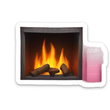 Winter Pink FirePlace sticker