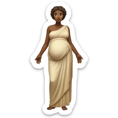 ancient greek woman pregnant sticker