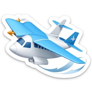 Un gato tirando un avión de papel  sticker