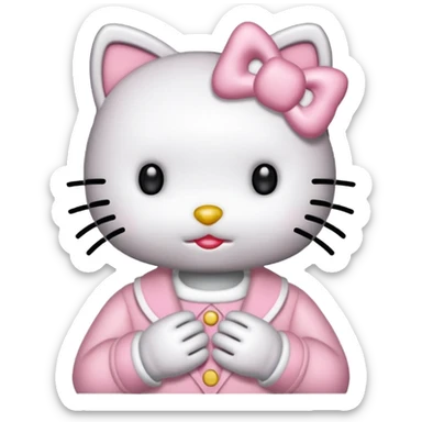 Hello Kitty de punto .  sticker