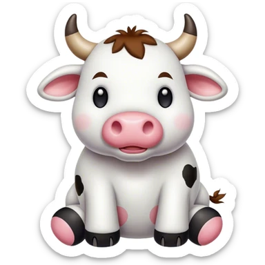 Stuffed animal cow  sticker
