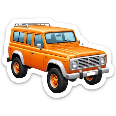 Orange 4x4 car sticker