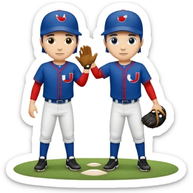 quiero dos equipos enemigos de baseball  sticker