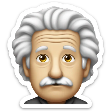 Albert einstein thinking and wont get the answer sticker