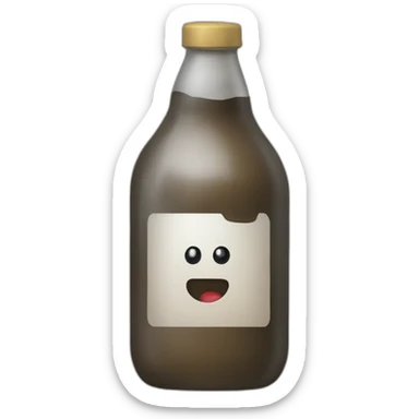 Mono loco con una botella rota sticker