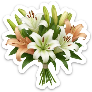 lilies bouquet  sticker