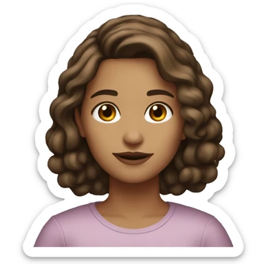 I am a 35 year old woman shoulder length brown hair brown eyes pronounced lips sticker