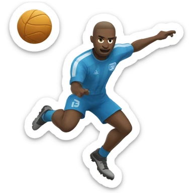 Ice spice kicking a ball with recoil sticker