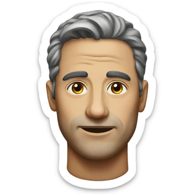 realistic portrait of a man sticker