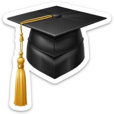 black grad cap sticker