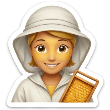 beekeeper white cloth sticker