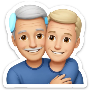 father-in-law and son-in-law hugging sticker
